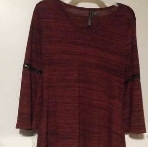 Allie & Rob Womens Top Size M Wine / Black